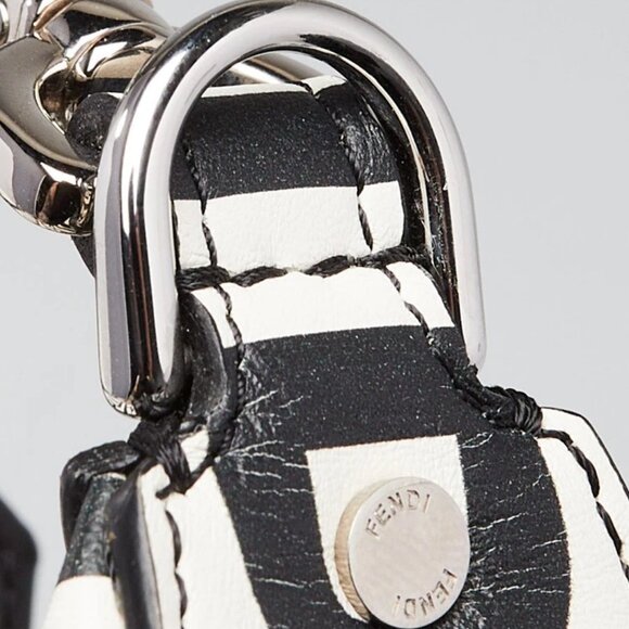 Fendi x Marc Jacobs Black/White Printed Leather Fendigraphy Nano Bag - 7AS089 - Picture 11 of 11